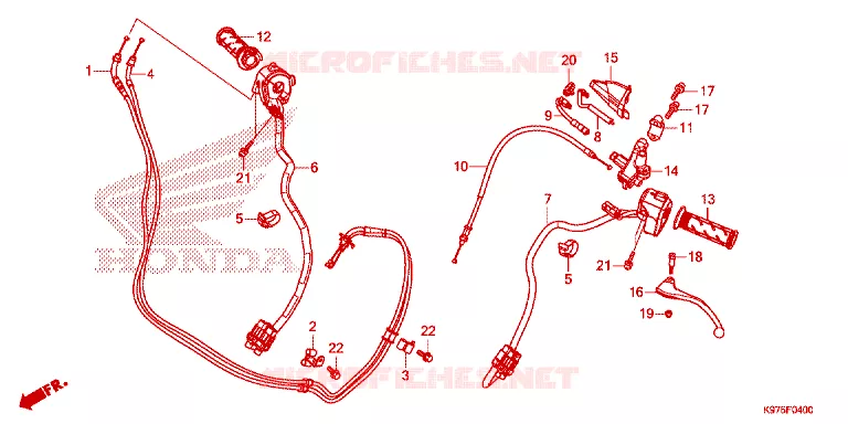 LEVIER DE GUIDON - CABLE - COMMODO Honda SCOOTER 150 PCX 2019  WW150K