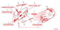 MARQUE/EMBLEME/RAYURE pour Honda PCX 150 de 2017