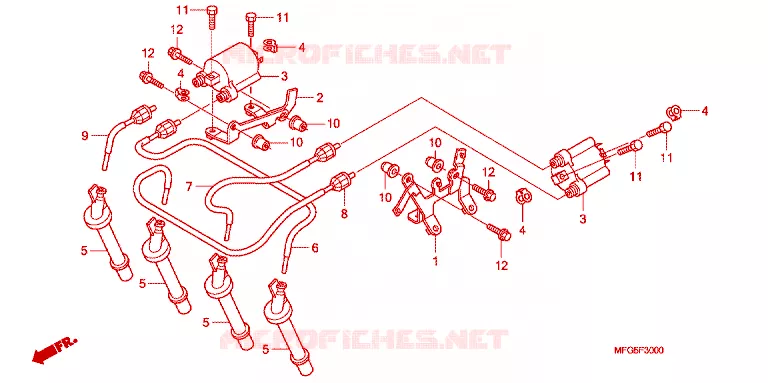 BOBINE D'ALLUMAGE Honda MOTO 600 HORNET 2013  CB600FAD_BR