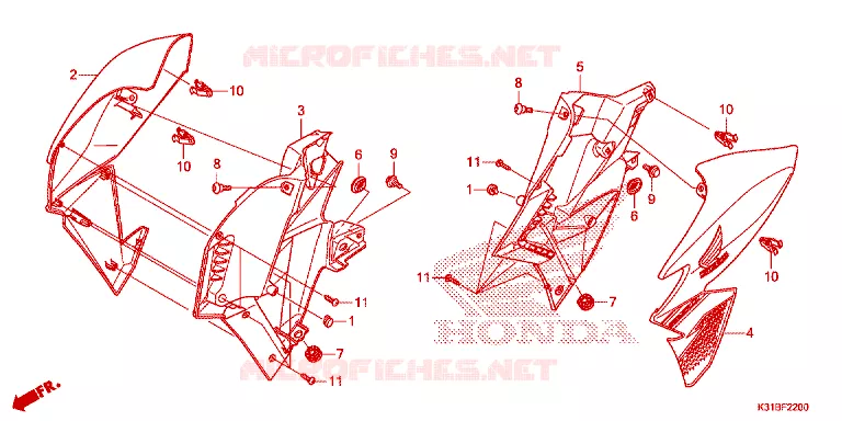 OUIES DE RADIATEUR Honda MOTO 250 CB 2021  MC250AM
