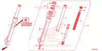 FOURCHE pour Honda WAVE 110 S TAMBOR DE FRENO DELANTERO, RUEDAS CON RAYONES de 2017