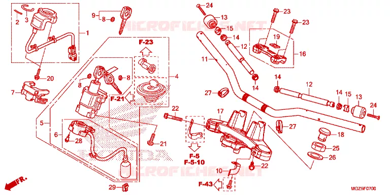 GUIDON Honda MOTO 500 CB 2015  CB500FAF