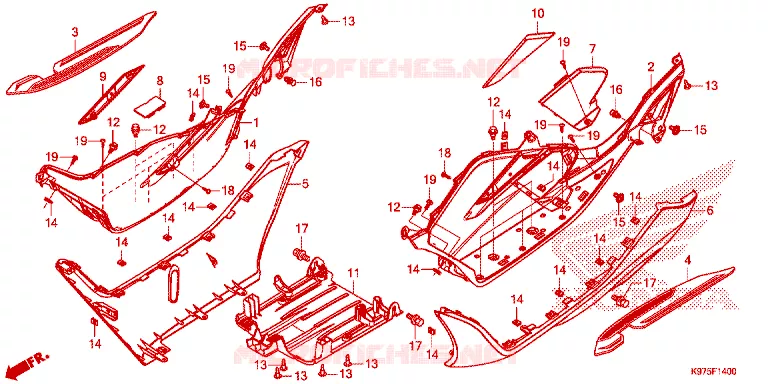 MARCHE PIEDS Honda SCOOTER 150 PCX 2019  WW150K