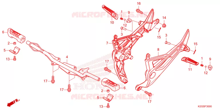 REPOSE PIED Honda MOTO 160 CG 2025  CG160EDFS