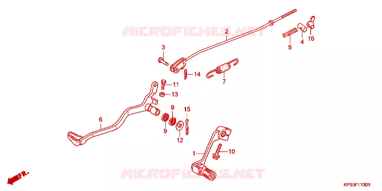 PEDALE Honda MOTO 230 CRF 2012  CRF230FC