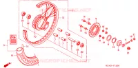 ROUE ARRIERE pour Honda CG 125 FAN 2LA de 2006