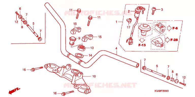 GUIDON Honda MOTO 125 CG 2005  CG125KS5