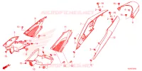 COUVERCLES LATERAUX   ARRIERES pour Honda CB 300 TWISTER CBS de 2023