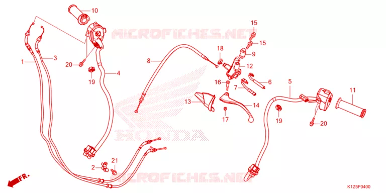 LEVIER DE GUIDON - CABLE - COMMODO Honda SCOOTER 160 PCX 2023  WW160AP