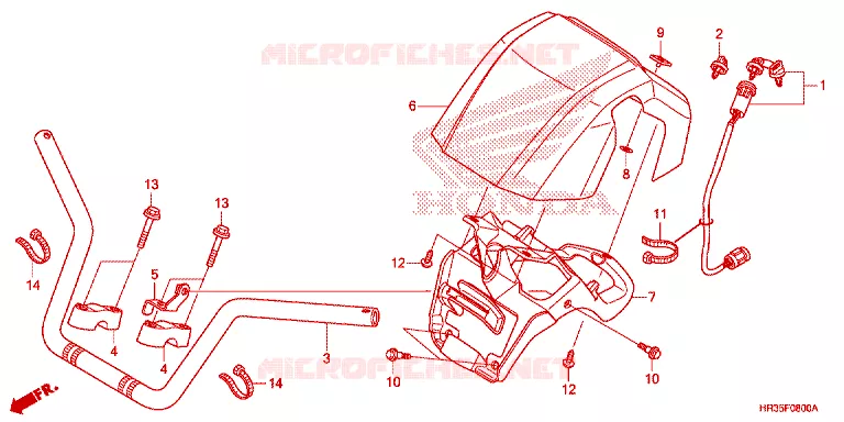 GUIDON Honda ATV 420 FOURTRAX 2020  TRX420FM1H