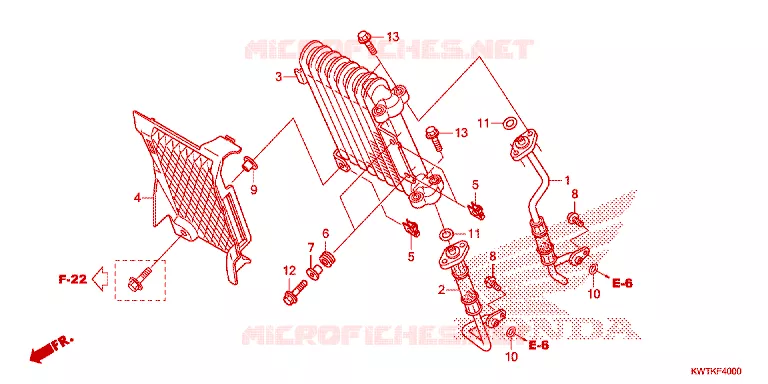 RADIATEUR D'HUILE Honda MOTO 300 XR 2021  XRE300AM