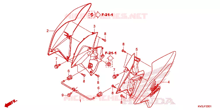 OUIES DE RADIATEUR Honda MOTO 160 CG 2019  CG160EXK
