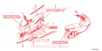 AUTOCOLLANTS pour Honda PCX 125 de 2018
