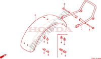 GARDE BOUE ARRIERE pour Honda DAX 50 de 1989