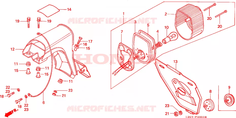 FEU ARRIERE Honda MOTO 70 DAX 1988  ST70C