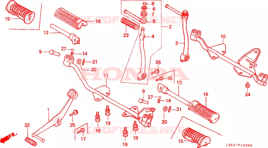 PEDALE - REPOSE PIED Honda MOTO 50 DAX 1990  ST50L