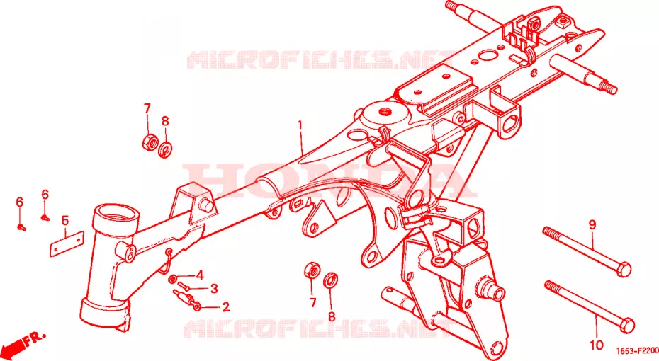 CADRE Honda MOTO 50 MONKEY 1982  Z50JC_M