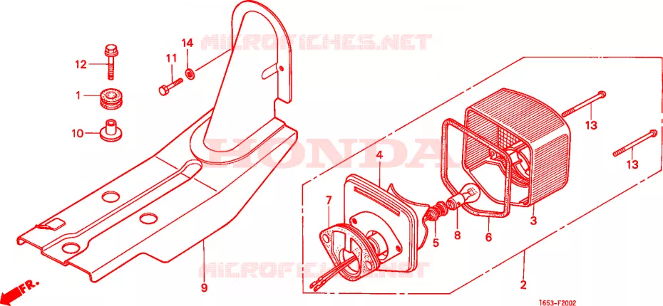 FEU ARRIERE(3) Honda MOTO 50 MONKEY 1983  Z50JD_M