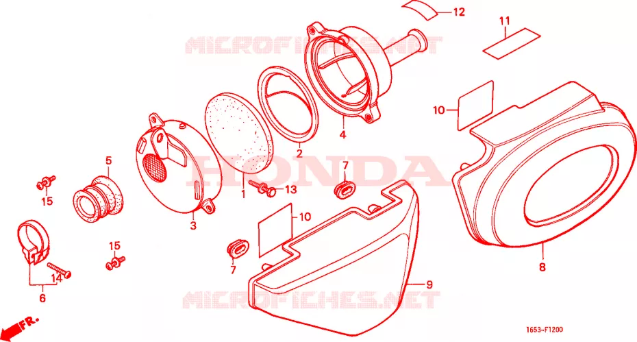 FILTRE A AIR - COUVERCLE LATERAL Honda MOTO 50 MONKEY 1982  Z50JC_M