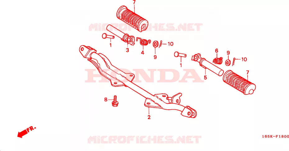 REPOSE PIED Honda MOTO 50 MONKEY 1992  Z50JN