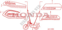 RAYURE/EMBLEME  pour Honda XLS 125, KM/H de 1980