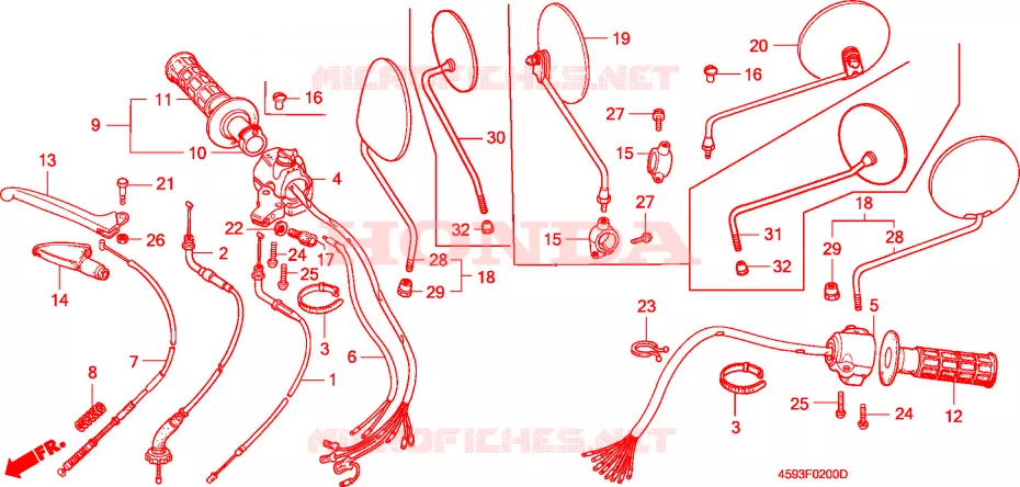 COMMUTATEUR/CABLE(1) Honda MOTO 110 CT 1998  CT110P