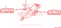 MARQUE(3) pour Honda 50 DIO de 1996