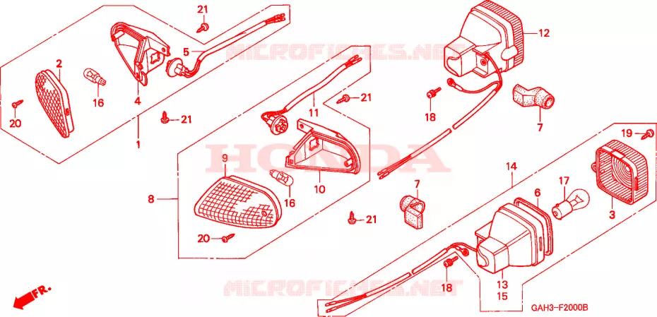 CLIGNOTANT Honda SCOOTER 50 DIO 1994  SK50MR