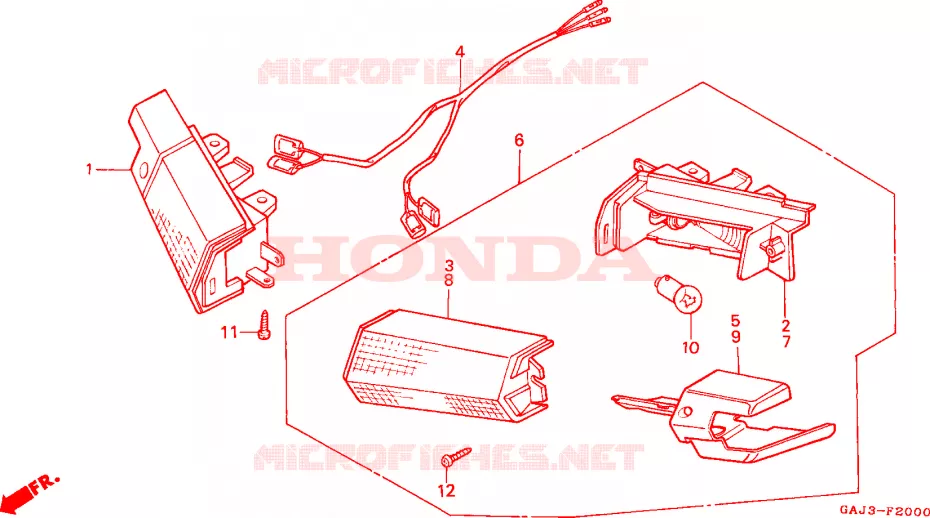 CLIGNOTANT AVANT Honda SCOOTER 50 VISION 1990  NE50L