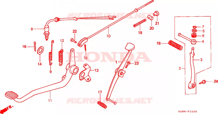 PEDALE Honda MOTO 70 DAX 1996  ST70T