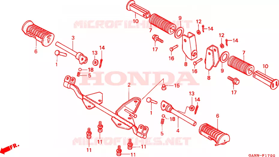 REPOSE PIED Honda MOTO 50 DAX 1995  ST50R