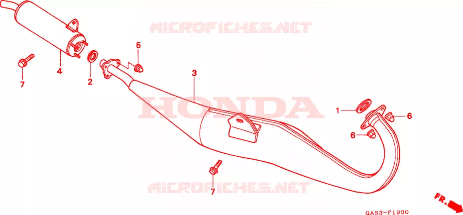 SILENCIEUX D'ECHAPPEMENT Honda MOTO 75 NSR 2000  NSR75Y