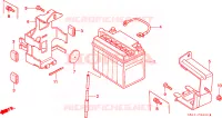 BATTERIE pour Honda CUB 50 RECTANGLE BACK MIRROR de 1993