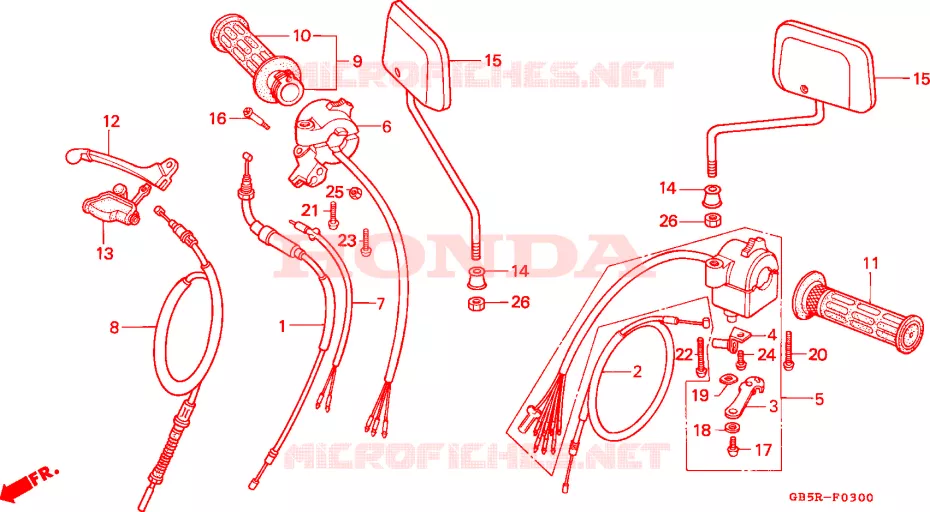 LEVIER DE GUIDON - COMMODO Honda MOTO 90 CUB 1995  C90CWR