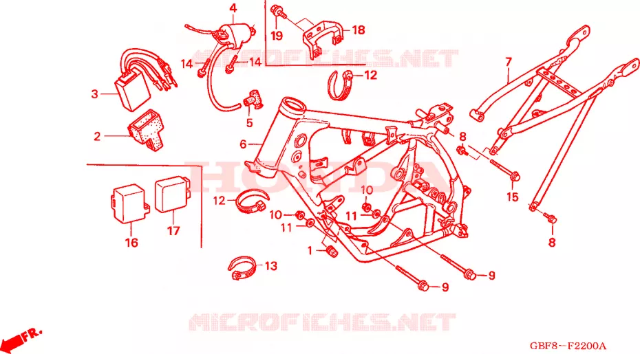 CADRE Honda MOTO 85 CR 2004  CR85R4