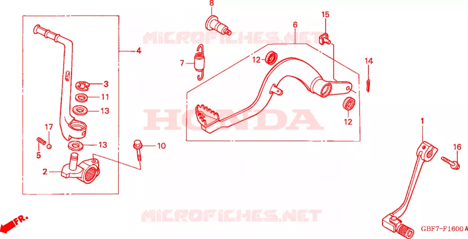 PEDALE Honda MOTO 85 CR 2006  CR85RB6