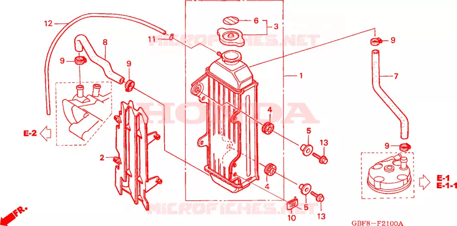 RADIATEUR Honda MOTO 85 CR 2004  CR85R4