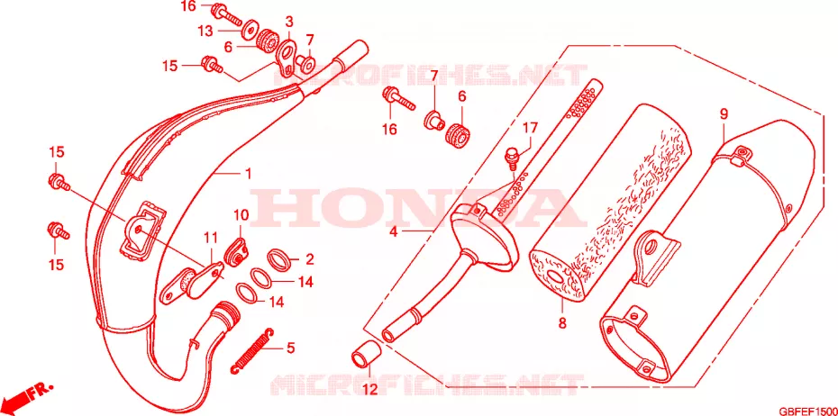 ECHAPPEMENT Honda MOTO 85 CR 2006  CR85RB7