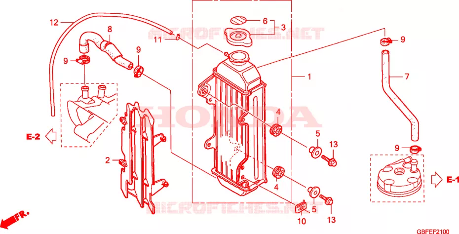 RADIATEUR Honda MOTO 85 CR 2007  CR85RB7