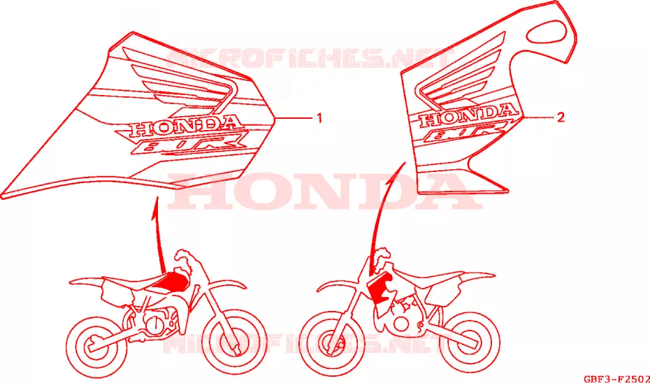 MARQUE(3) Honda MOTO 80 CR 1998  CR80RW
