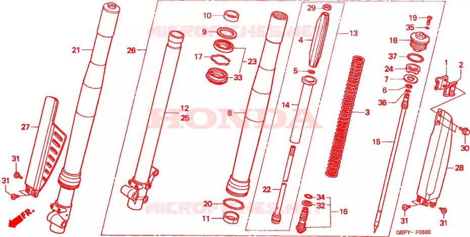 FOURCHE Honda MOTO 80 CR 2002  CR80R2