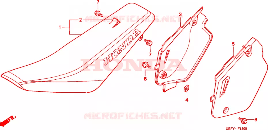 SELLE - CARENAGE Honda MOTO 80 CR 2000  CR80RBY