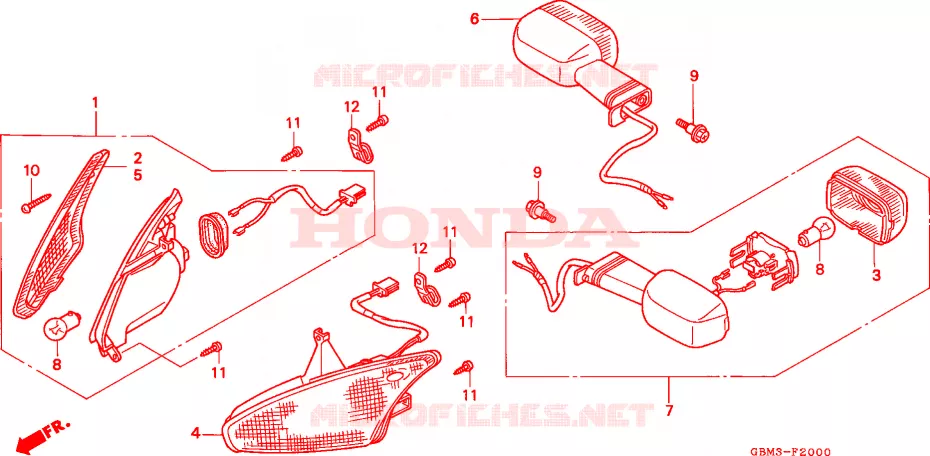 CLIGNOTANT Honda SCOOTER 50 SFX 1995  SFX50S
