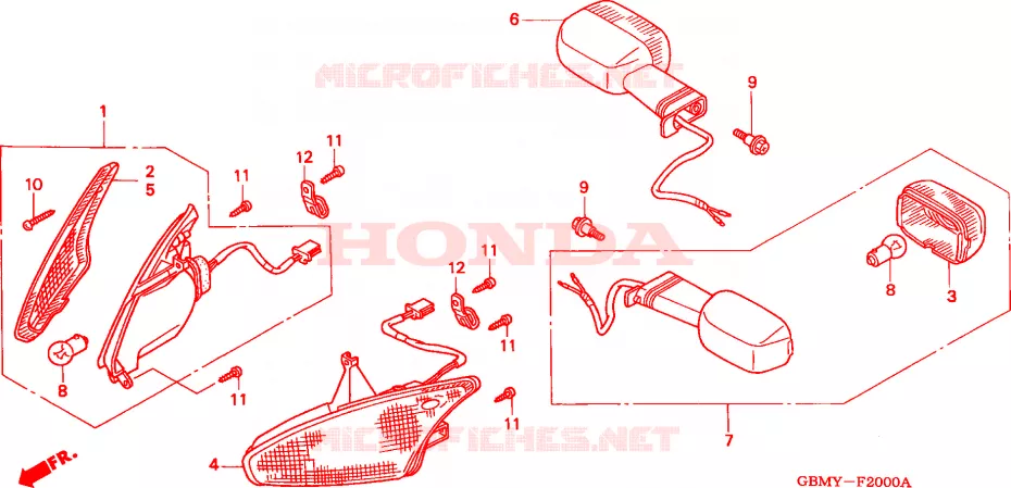 CLIGNOTANT Honda SCOOTER 50 SFX 2001  SFX501