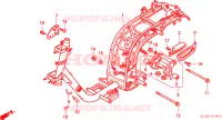 CARROSSERIE DE CHASSIS(2) pour Honda LEAD 80 de 1993