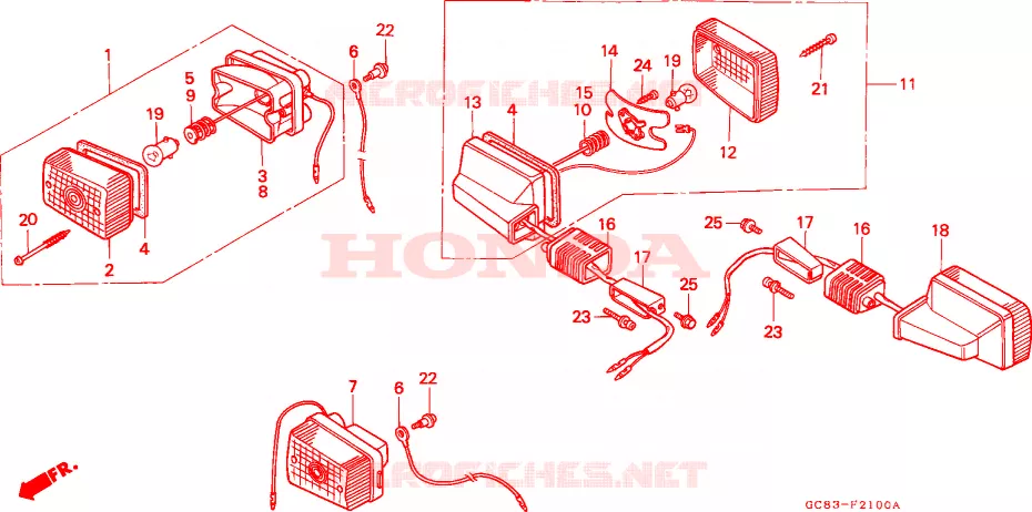 CLIGNOTANT(1) Honda SCOOTER 50 LEAD 1990  NH50MSL