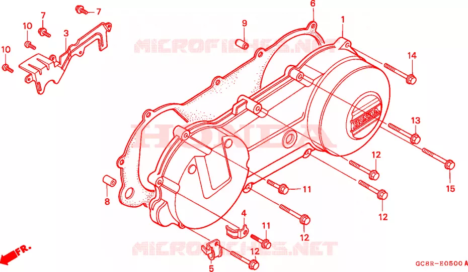 COUVERCLE GAUCHE Honda SCOOTER 80 LEAD 1994  NH80MSR