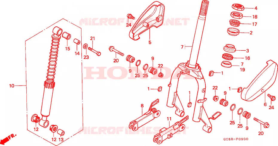 FOURCHE Honda SCOOTER 80 LEAD 1994  NH80MDR
