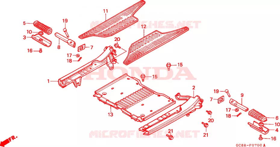 PLANCHER Honda SCOOTER 80 LEAD 1994  NH80MSR