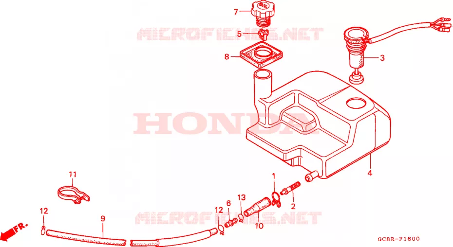 RESERVOIR D'HUILE Honda SCOOTER 80 LEAD 1994  NH80MSR